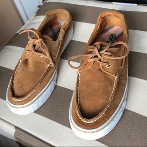 Sperry Tan Suede Leather Boat Shoe